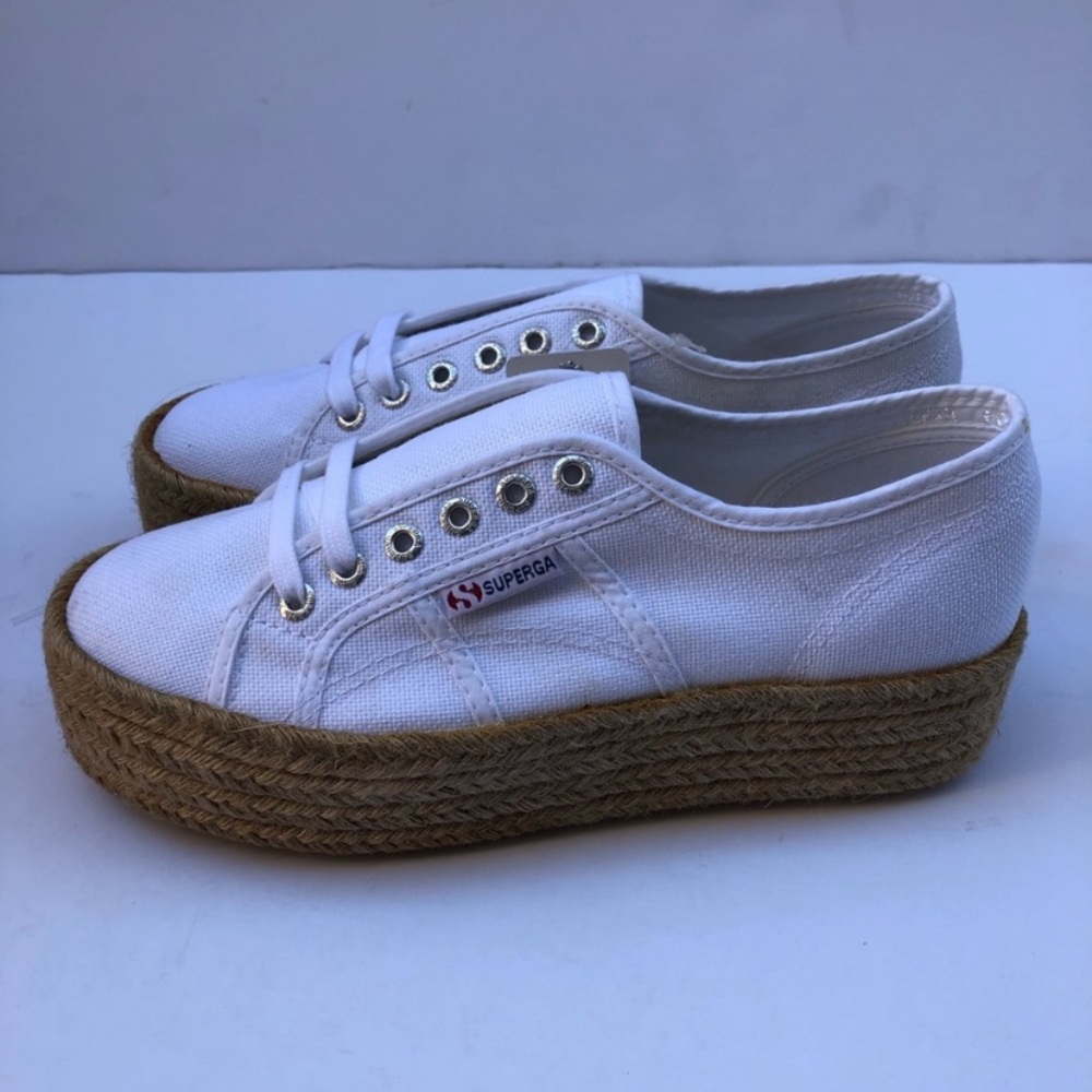 NWOT Superga Women’s Platform Espadrilles Shoes White